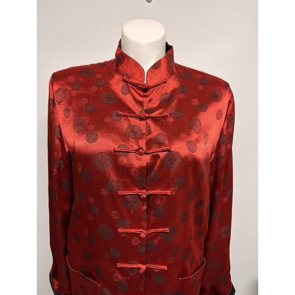 Men’s Vintage Silk Chinese Tang Medium Reversible Shirt Coat Suit Jackets Glam - Picture 7 of 10